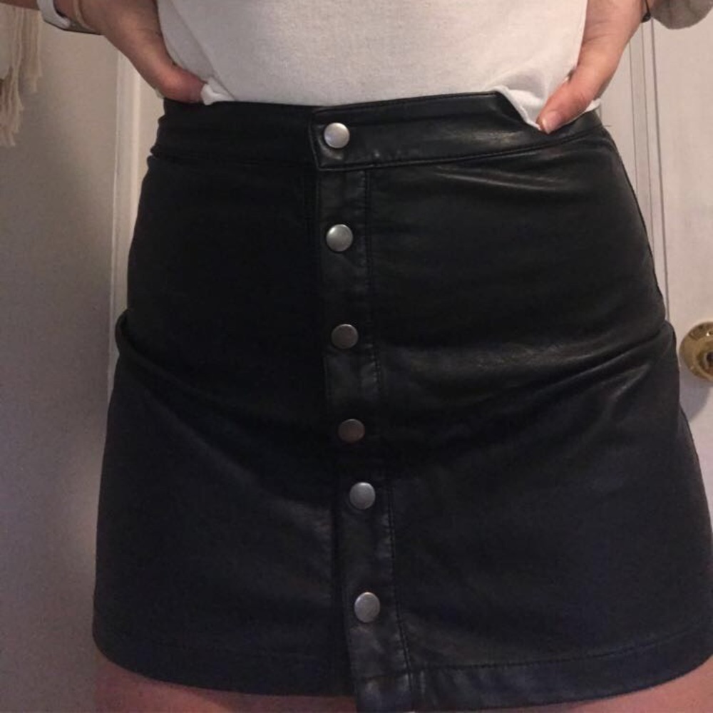 Black Leather Skirt